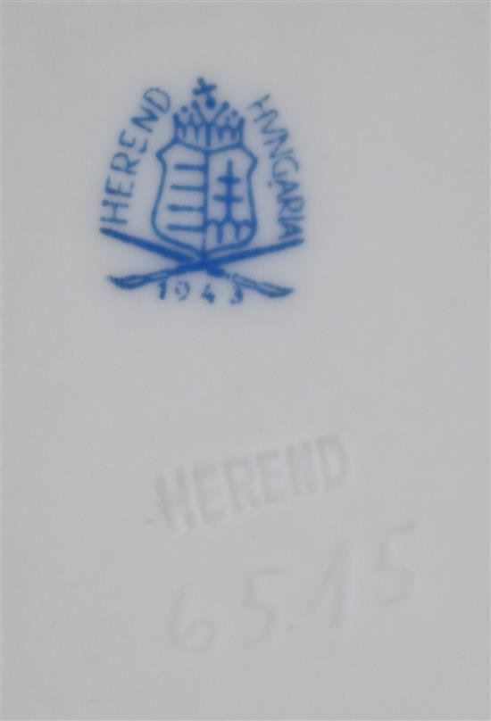 A large Herend Queen Victoria pattern ozier-moulded vase, 20th century, 45cm